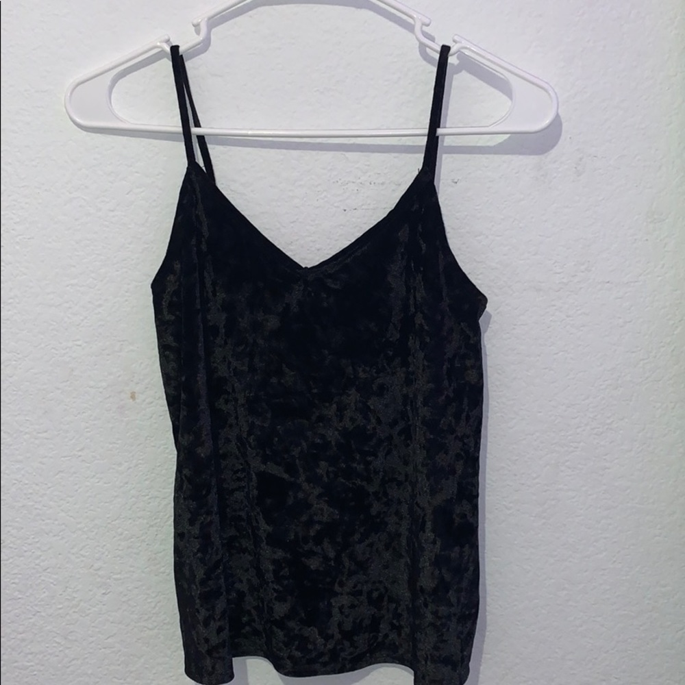 Hollister black Velvet tank cami
